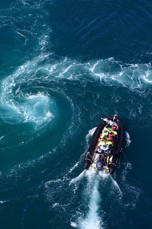 King crab safari boat in the Barents Sea near Honningsvåg