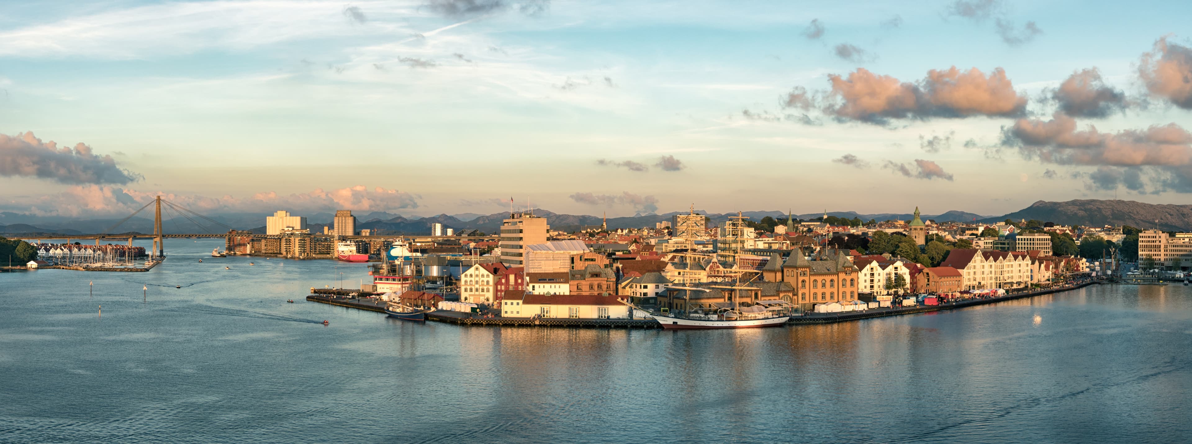 Stavanger harbour and old town, Norway