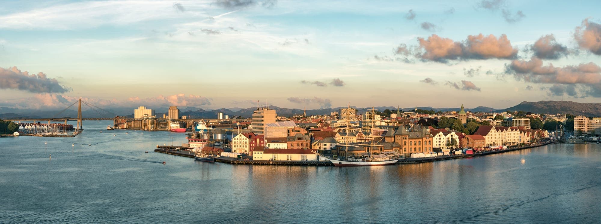 Stavanger harbour and old town, Norway